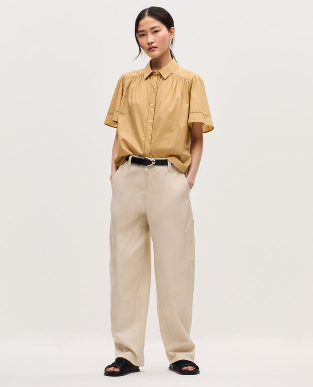 Cotton voile shirt K320 prairie sand