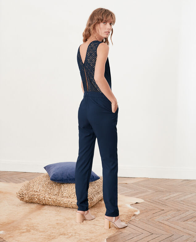 Jumpsuit with lace back Navy