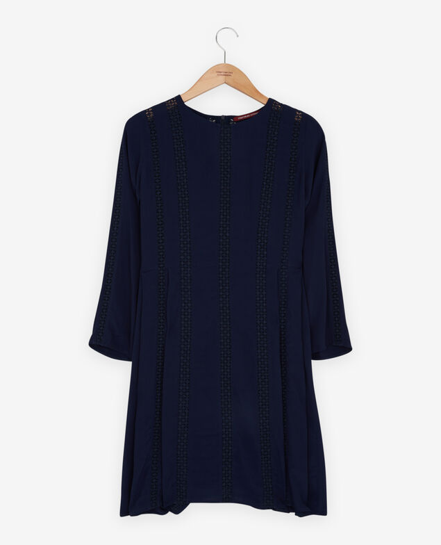 Dress with lace Marine