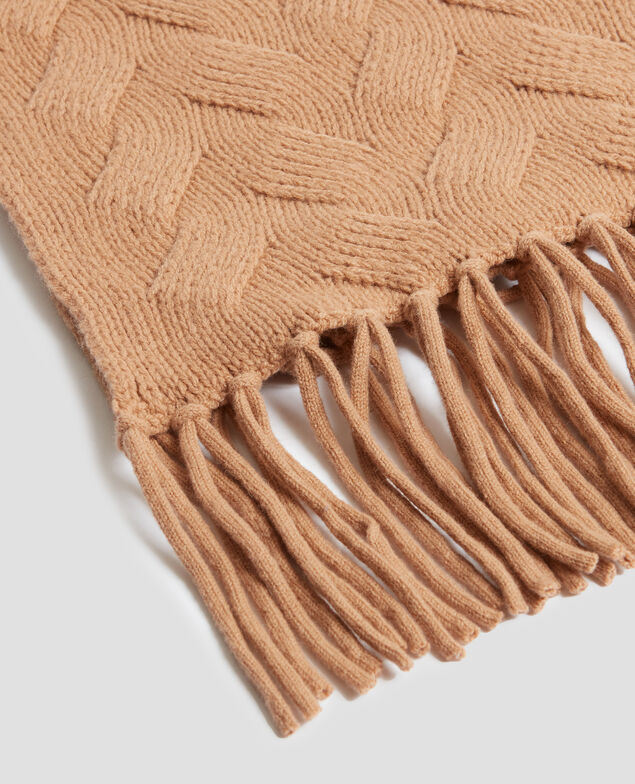 Wool scarf I321 camel