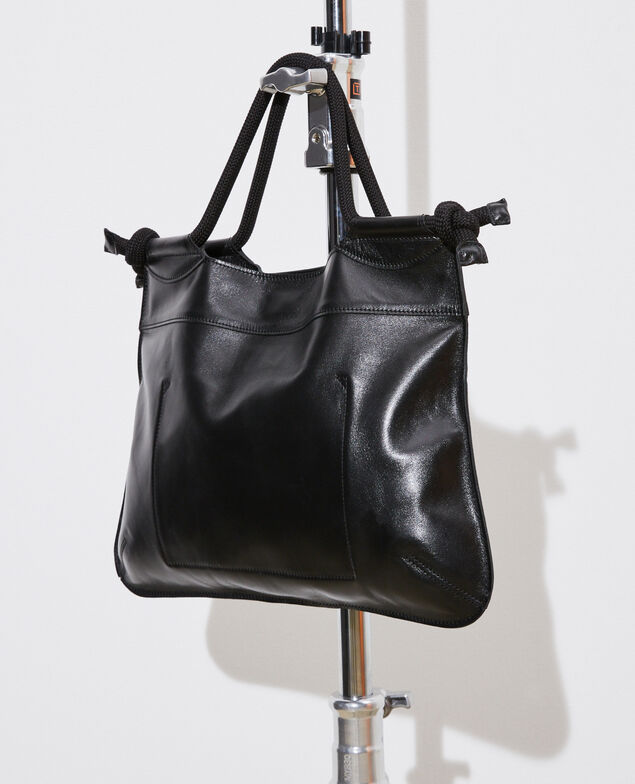 Leather tote Black beauty
