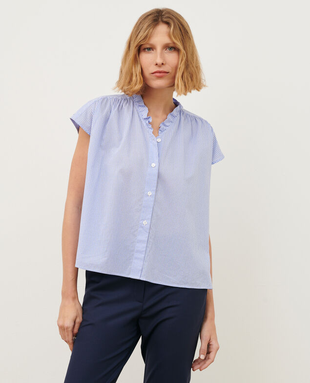 Cotton voile top 7044 90_vichy