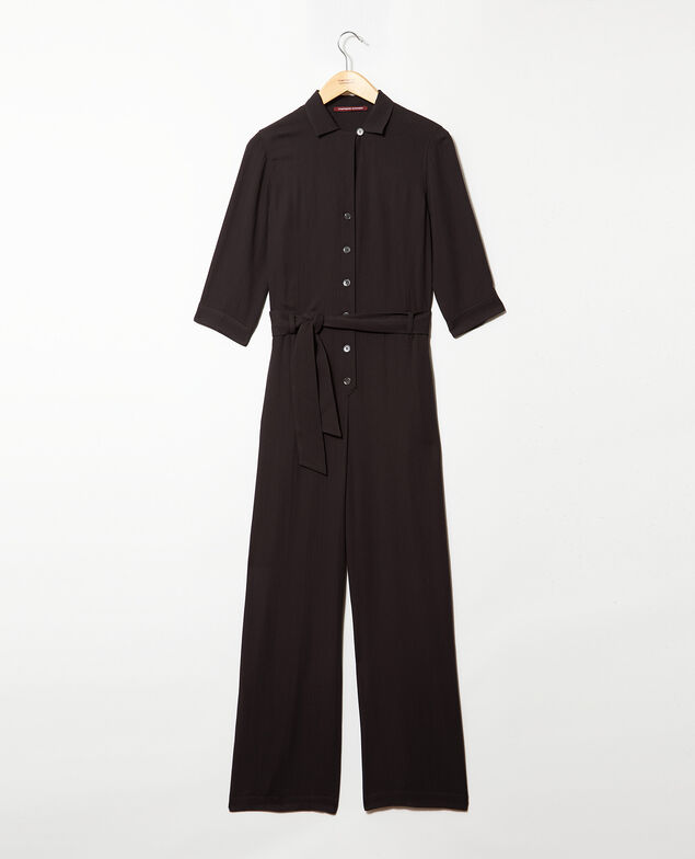 Jumpsuit with lapels Noir