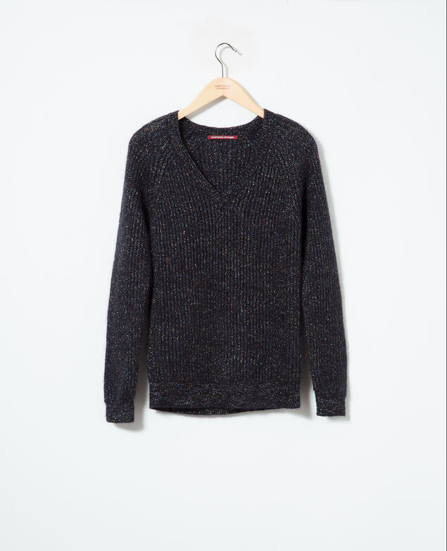 Jumper with mohair and lurex Black