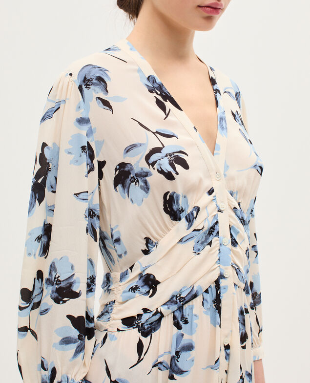 Silky maxi dress K620 lily blue