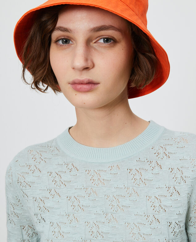 Linen and cotton jumper Blue haze