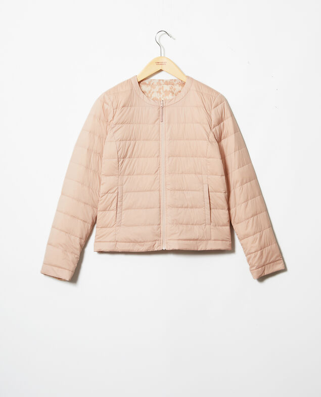 Mademoiselle Plume down jacket  Ikat pink beige