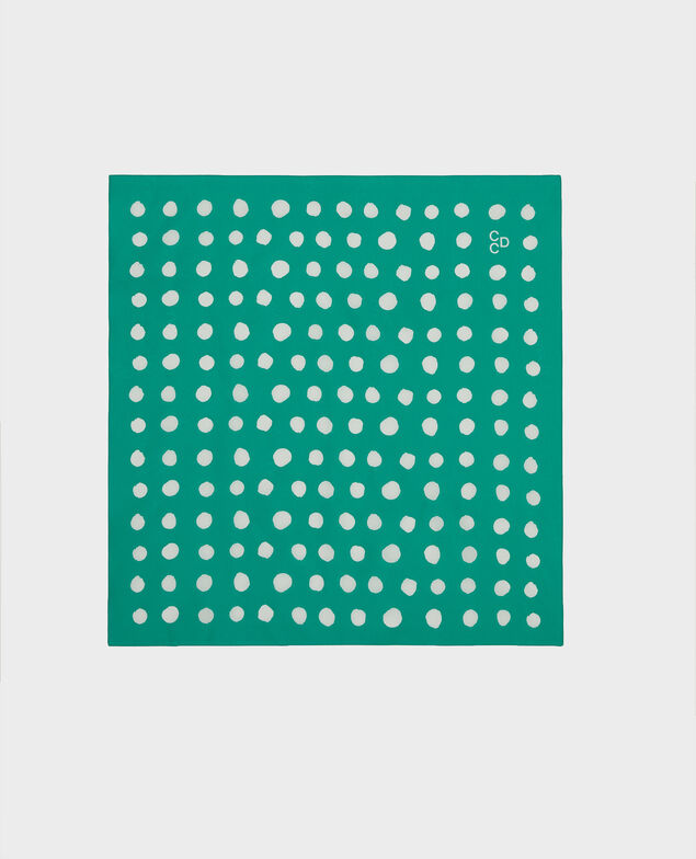 Cotton scarf Golf green