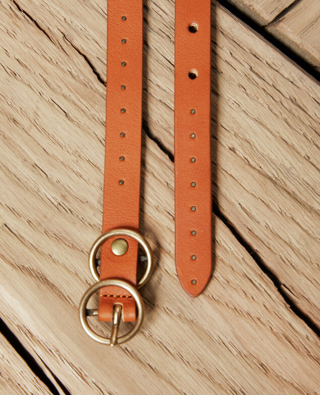 Leather belt Camel