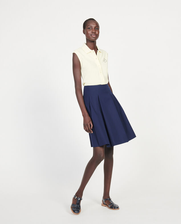 Cotton skirt Maritime blue