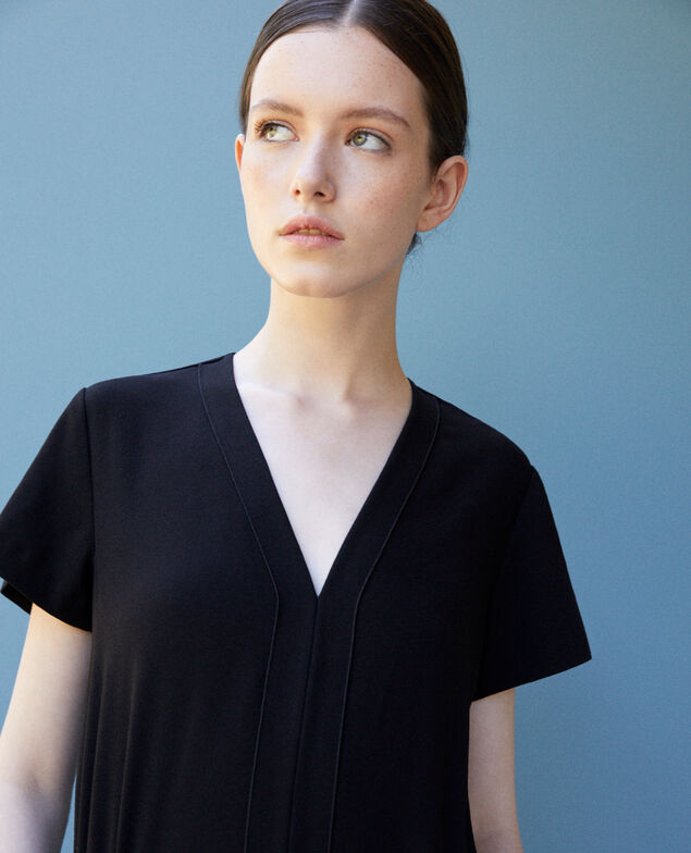 V-neck jumpsuit Black