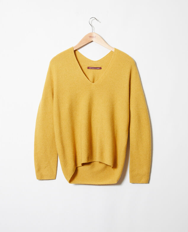 V neck cashmere jumper 100% cashmere Sauterne