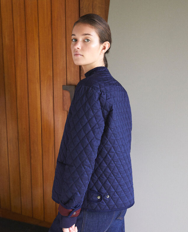 Reversible short jacket Blue
