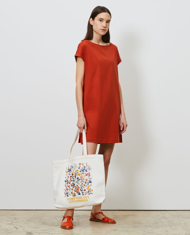Organic cotton mini dress Rooibos tea