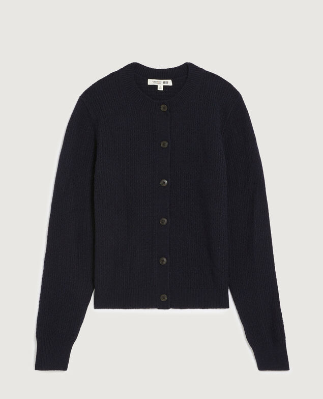 Round neck cardigan  U690 navy