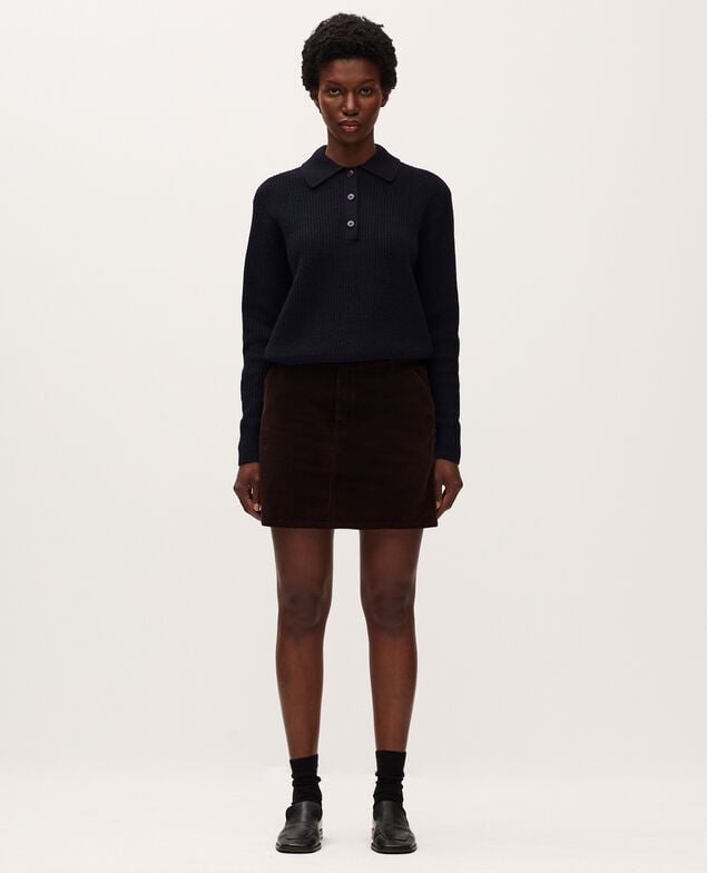 Polo neck jumper U690 navy