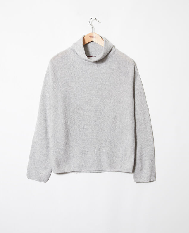 Turtleneck cashmere jumper Light grey