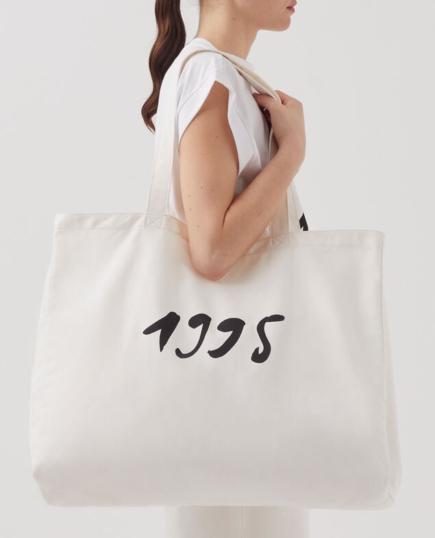 XL cotton tote bag H003 white