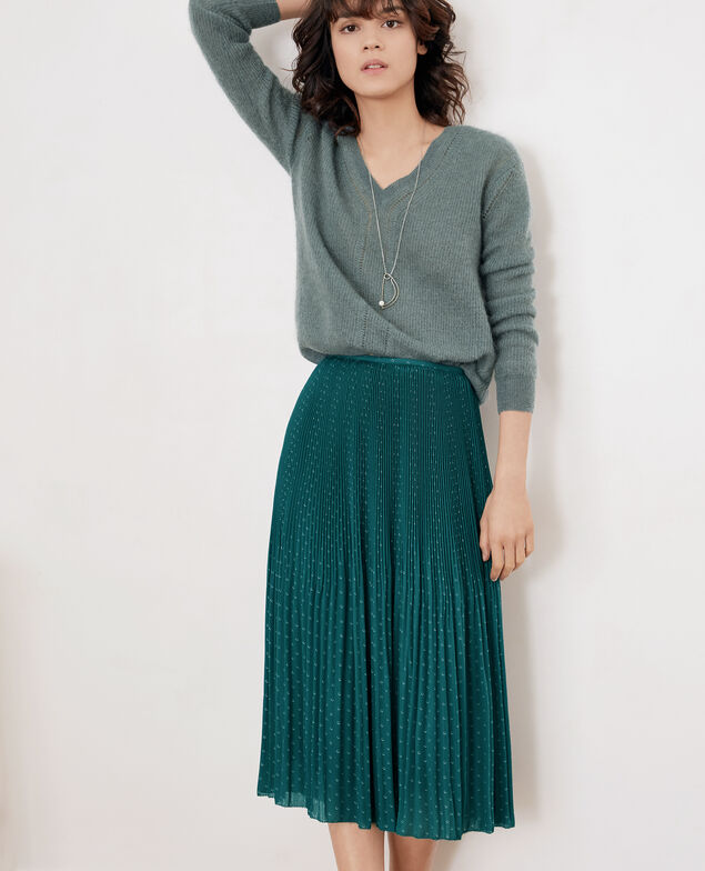 Pleated skirt with spots Ring dots peppermint