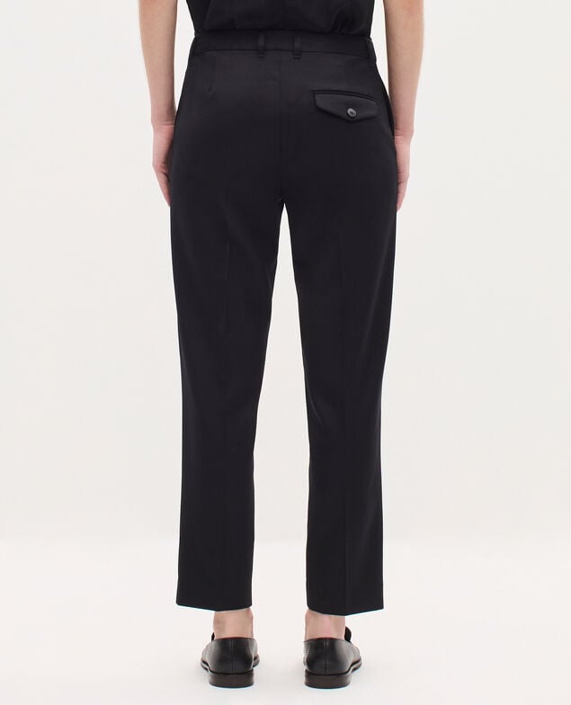 Wool cigarette trousers H091 black beauty