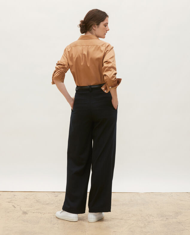 Supima cotton boyfriend shirt Latte