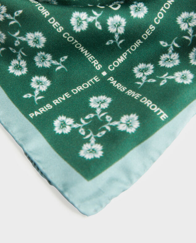 Square silk scarf Rain forest