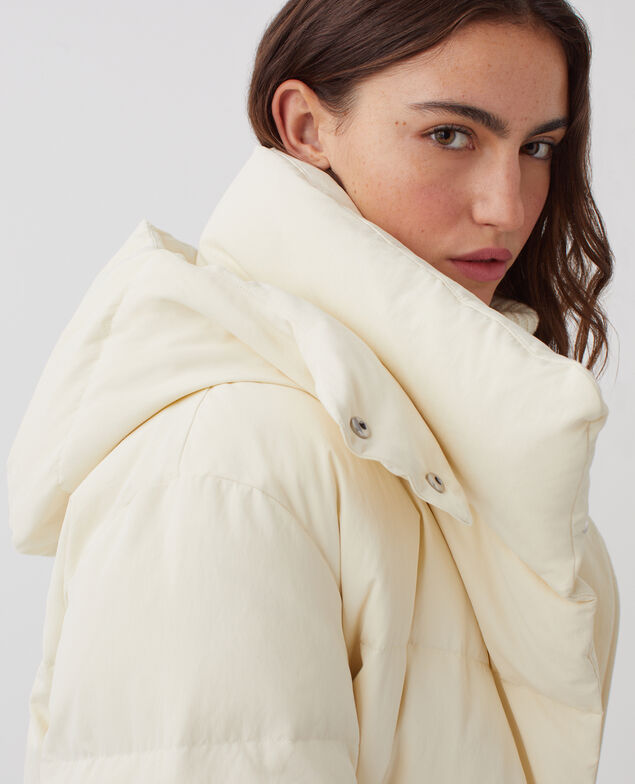 MARGOTTE - Mid-length down jacket I010 glass green beige