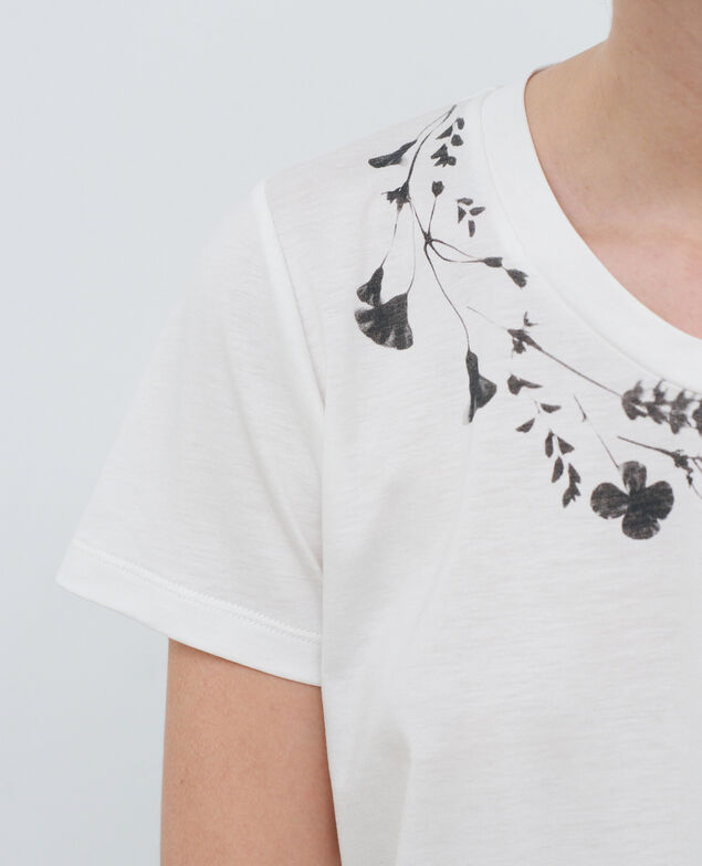 Loose round neck t-shirt Cloud dancer