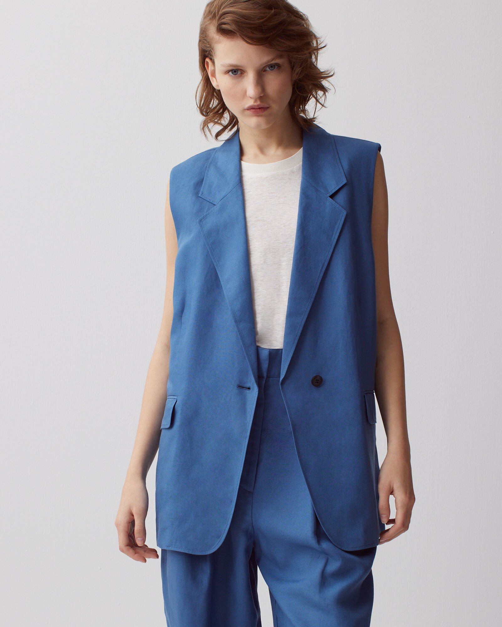 Sleeveless blazer moonlight blue - Comptoir des Cotonniers