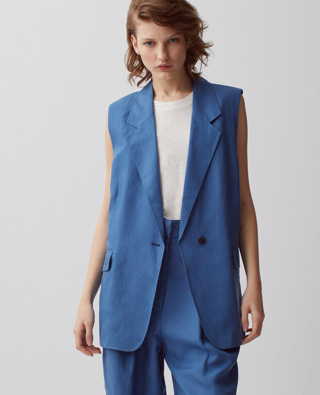 Sleeveless blazer H640 moonlight blue