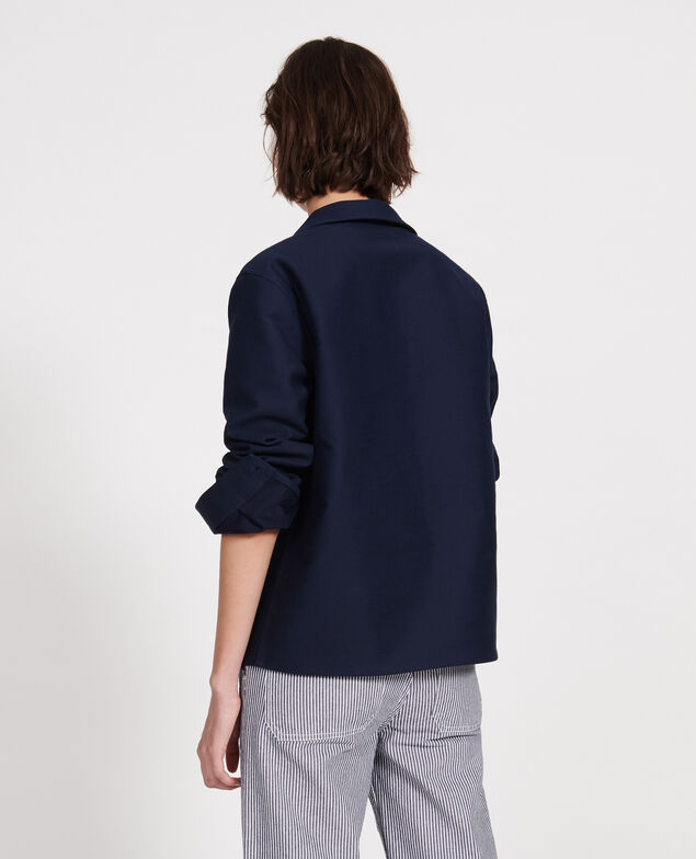Cotton jacket Maritime blue