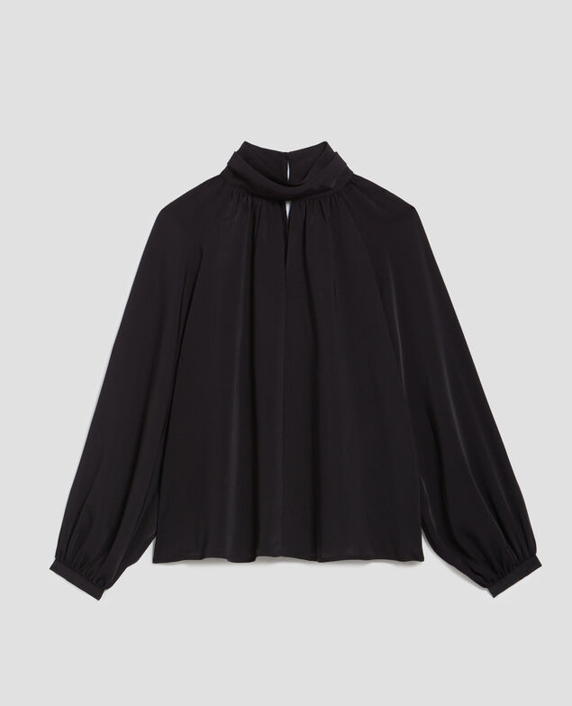 Flowing blouse H091 black beauty