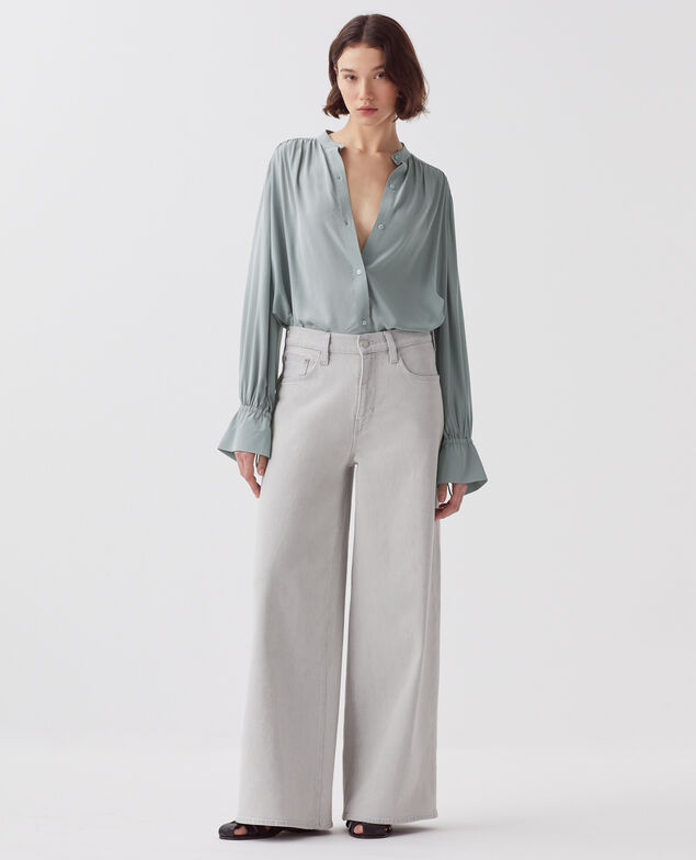 JEANETTE - Wide jeans J021 light grey