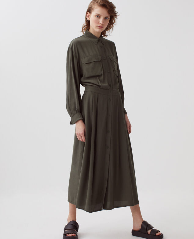 Silky shirt dress H580 chimera