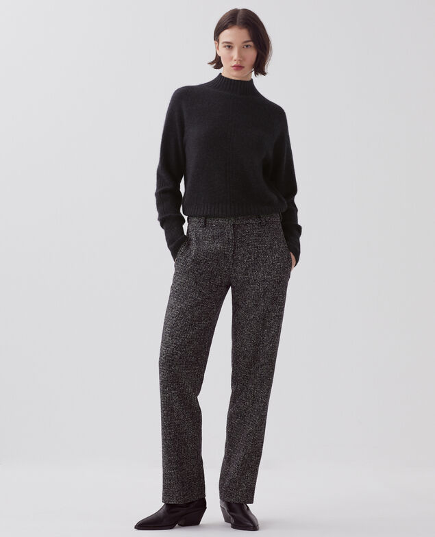 COLETTE - Straight trousers I097 neppie black
