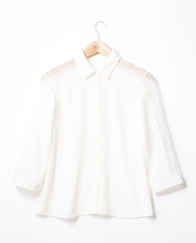 Shirt with lace White