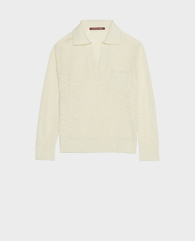 Linen blend jumper Gardenia
