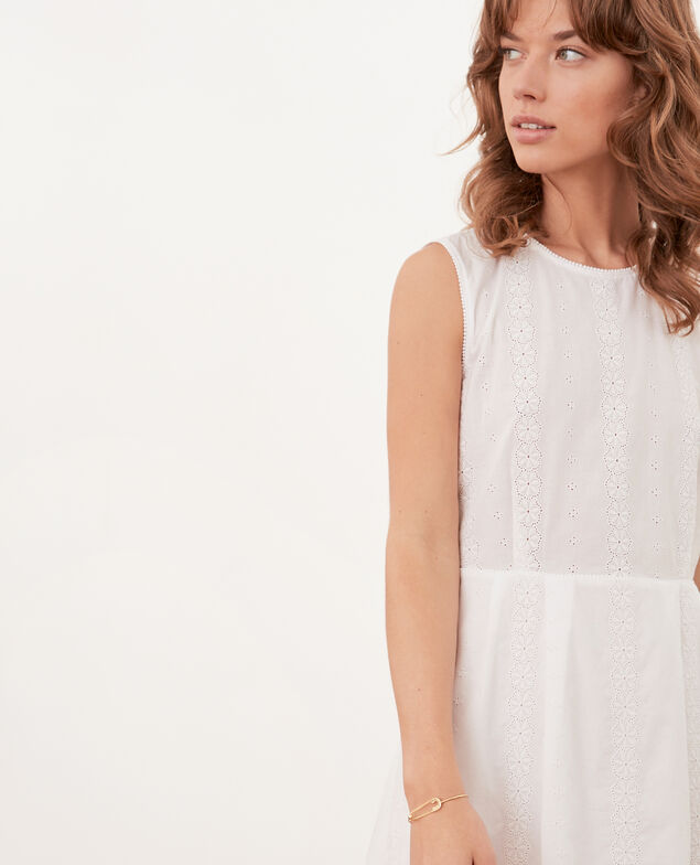Embroidered dress Blanc