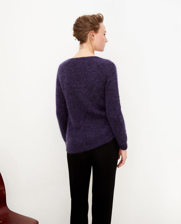 Jumper with mohair and lurex Purple