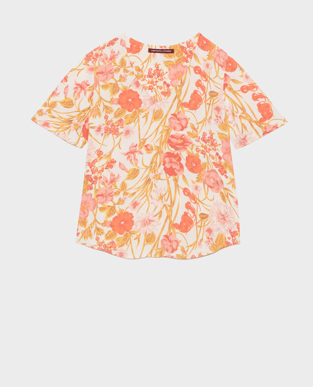 Floral print V-neck top Ete gardenia b