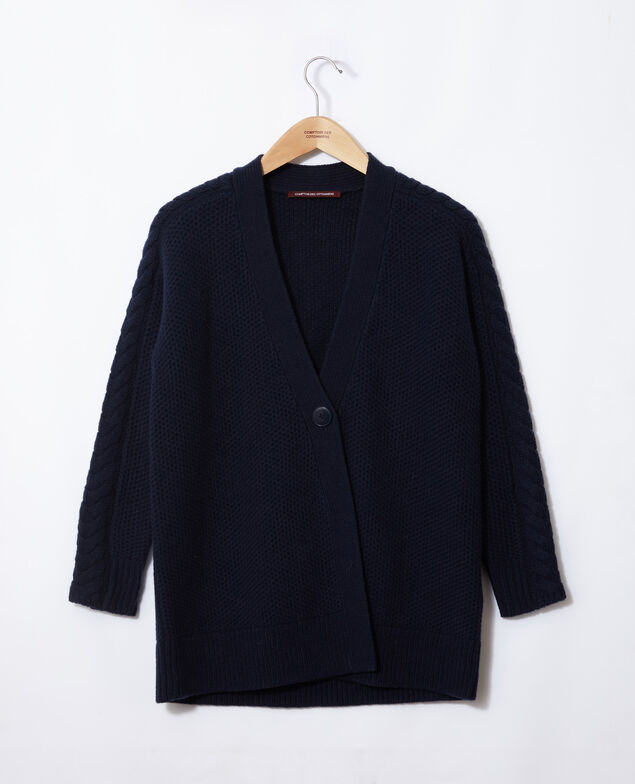 Cardigan with braiding details Blue