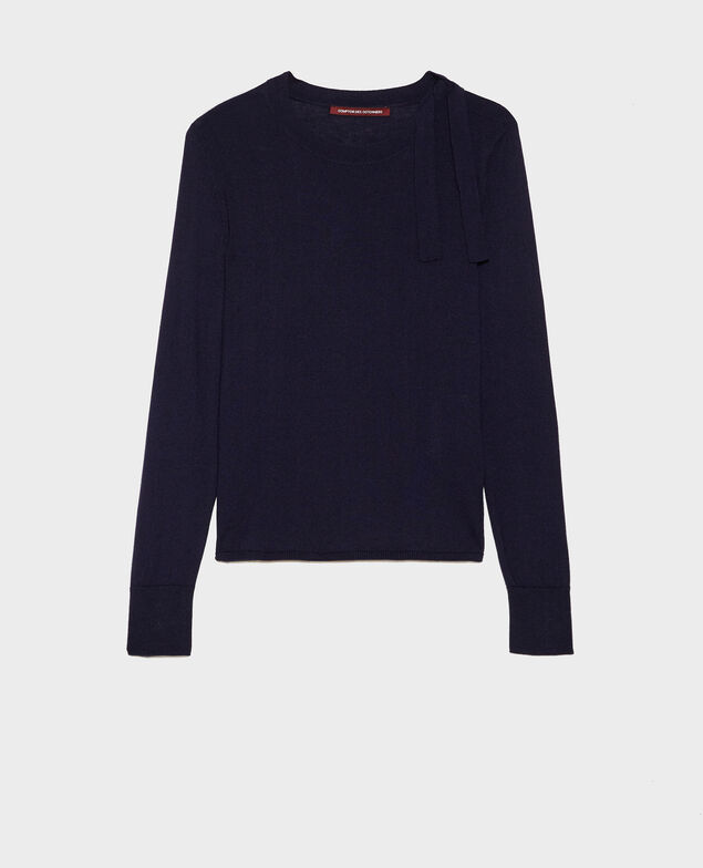 Silk and cashmere blend jumper Maritime blue