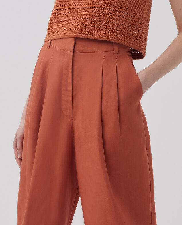 PEGGY - Carrot trousers H350 amber brown