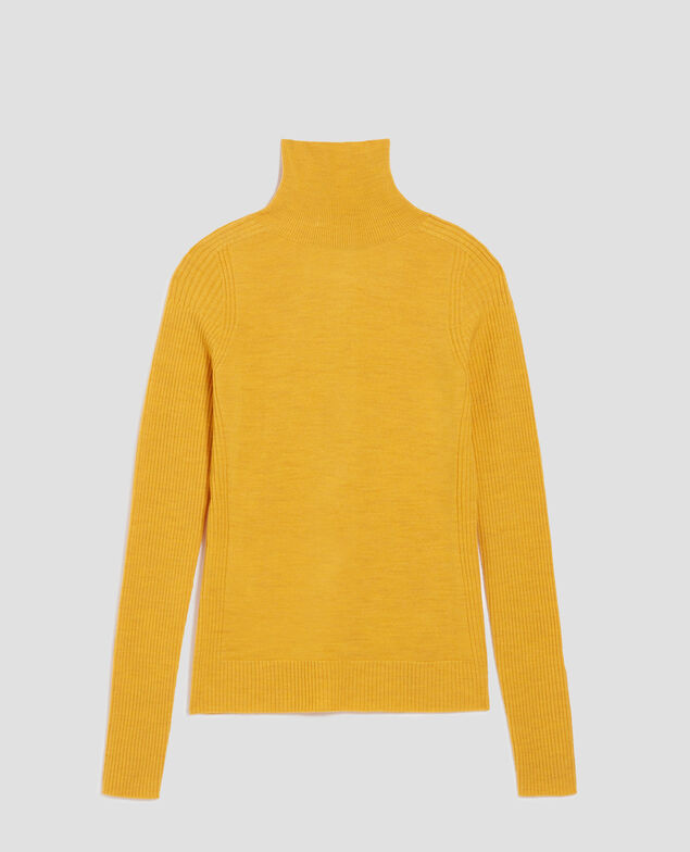 Slim fit merino wool jumper I470 sunset yellow