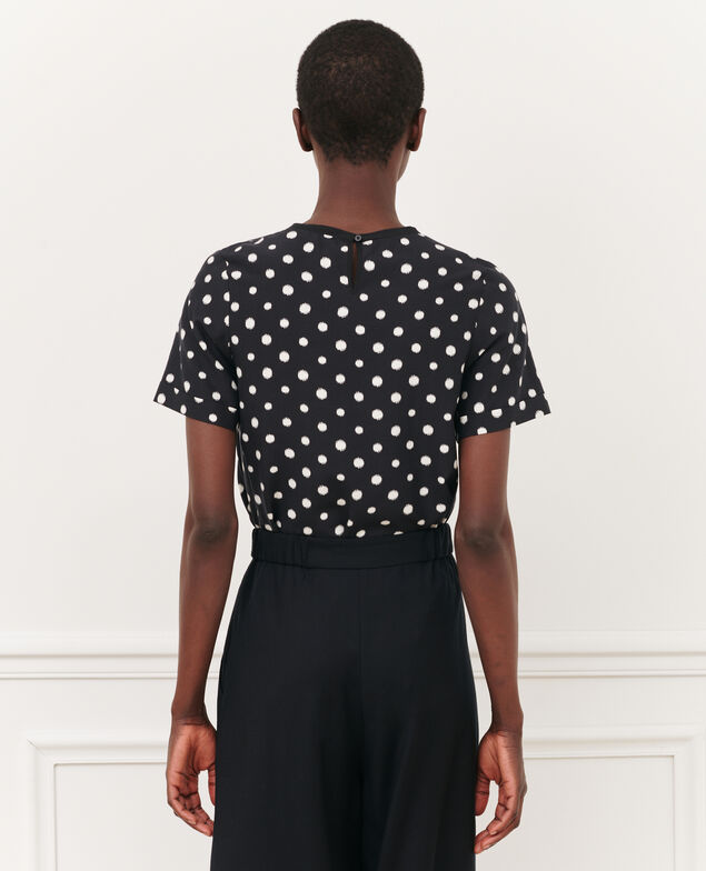 Polka dot print t-shirt 95 print black