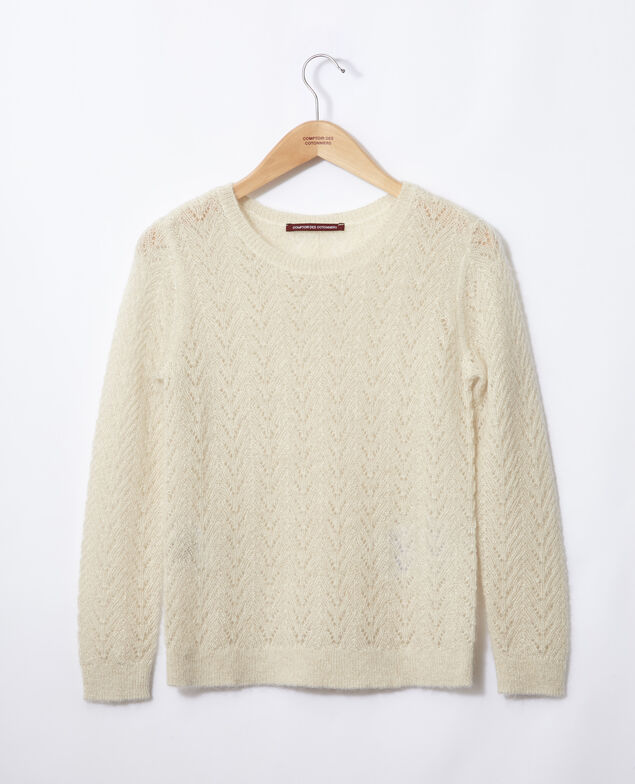 Jumper with mohair and lurex Off white