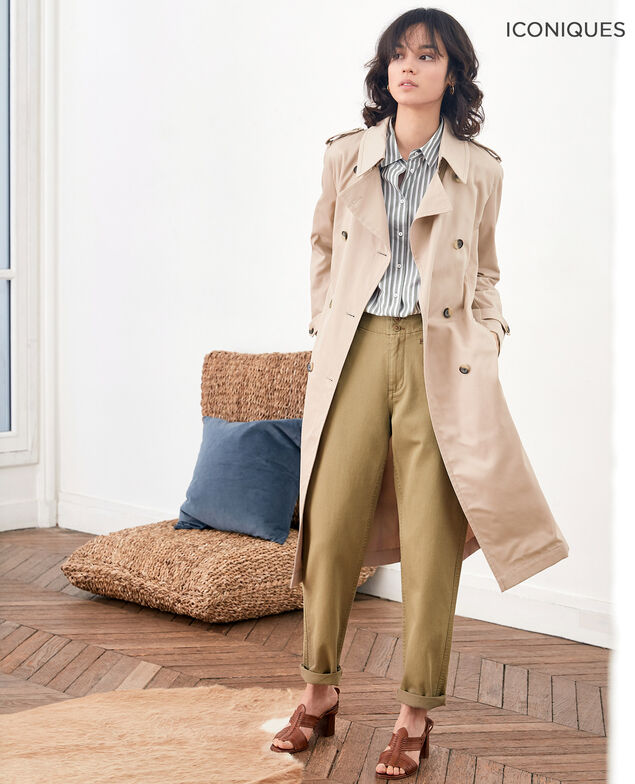 Iconic fit Trench coat Tan