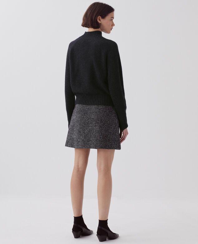 Cashmere polo neck jumper I080 moonless gray