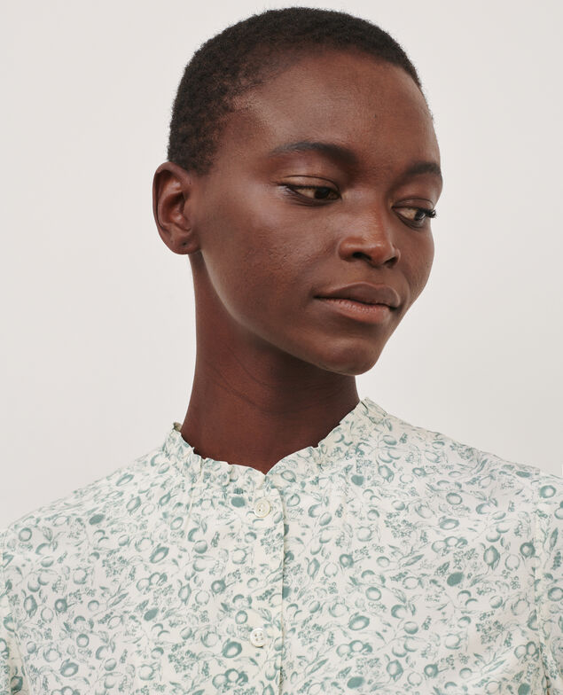 Short-sleeve fluid blouse 101 print natural