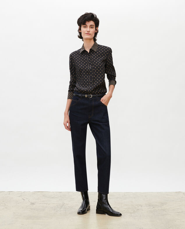 TOMBOY - Loose, mid-rise 5-pocket jeans Denim rinse